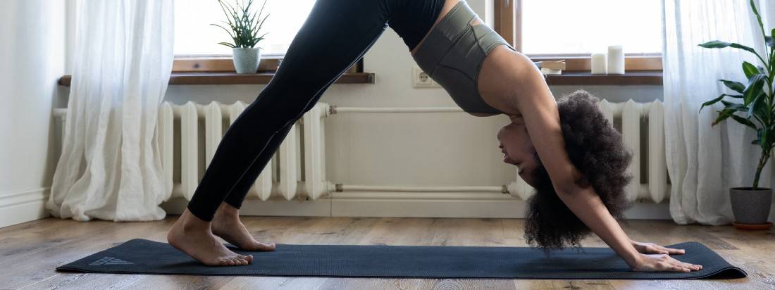 yoga mat thuis workout